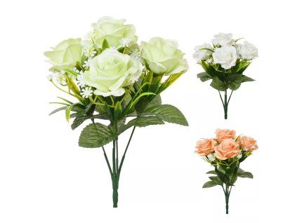 ruze x5 mix 3 barev s gypsou