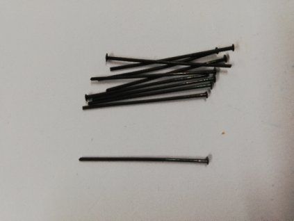 Kovový komponent - ketlovací nýty - černá - 30 mm - 10 ks v balení