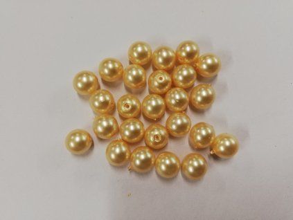 Voskované perly 8mm - krémové - 25ks