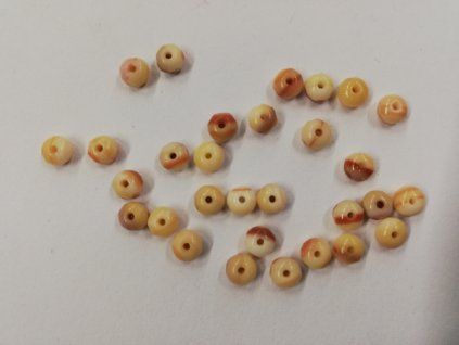 Korálky broušené - ohňovky 5mm ploché - světlejší hnědá/hnědá - 30ks