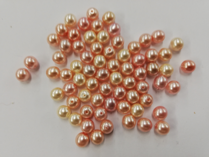 Voskované perly 5 mm mix světle růžová 20 g