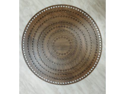 Dno na háčkované košíky překližka tmavý dub kruh 30 cm