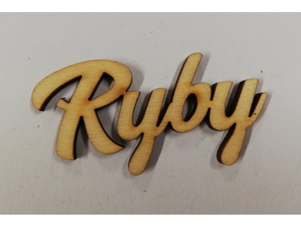 Dřevěný výřez znamení zvěrokruhu Ryby 5,5 cm