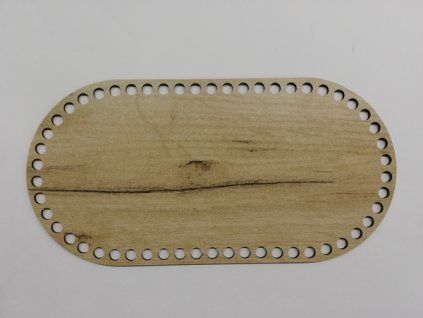 Dno na háčkované košíky překližka grey ovál 30 x 15 cm