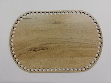 Dno na háčkované košíky překližka grey ovál 30 x 20 cm