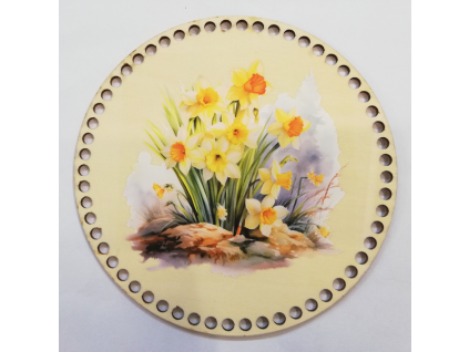 Dno na háčkování - kruh 24 cm - Narcisy