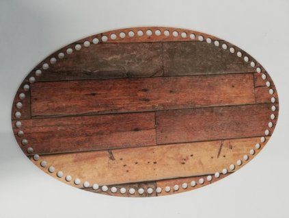 Dno na háčkování - dekor - elipsa 40 x 25 cm - cihla