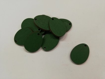 Dřevěný výřez Velikonoční vajíčko zelené 3 cm