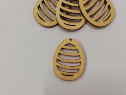 Dřevěný výřez velikonoční vajíčko 3,5x2,8cm č.9