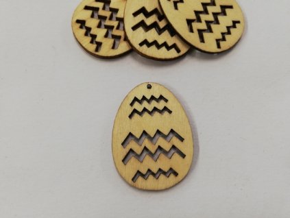 Dřevěný výřez velikonoční vajíčko 3,5x2,8cm č.7