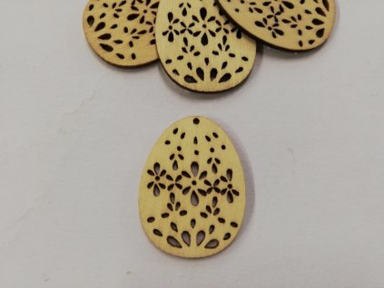 Dřevěný výřez velikonoční vajíčko 3,5x2,8cm č.5