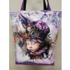 Taška nákupka digitální tisk 49 x 42 cm Holčička s fialovým kloboukem