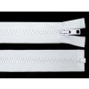 Zip kostěný bundový, šíře 5 mm, délka 80 cm bílý