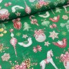 Bavlněná látka vánoční šíře 160cm houpací kůň na zelené 50cm