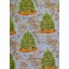 Bavlněná česká látka šíře 160cm vánoční stromek (50cm)
