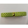 Rypsová stuha 9 mm zelená s puntíky 4,5m
