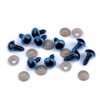 Oči glitrové s pojistkou Ø10 mm modré sada 2ks