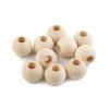 Dřevěné korálky s velkým průvlekem 12mm balení po 10 ks