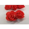 Pěnová růžička dekorační 3cm červená