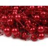 Perličky 12mm na silonu červenohnědá délka 130cm