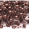 Perličky 12mm na silonu hnědý dub délka 130cm