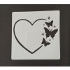 Šablona plastová pro kreativní tvoření - 10 x 10 - srdce č.4