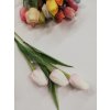 Umělá dekorace tulipán bílo růžový
