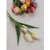 Umělá dekorace tulipán bílo krémový