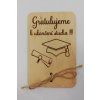 Darovací cedulka 14 x 10 cm Gratulujeme k ukončení studia