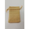 sáček jutový světle žlutý 9x7 cm