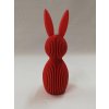 Velikonoční dekorace výtisk 3D 11 x 3,5 zajíc červený