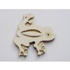 Razítko z překližky žába 7 cm