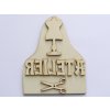 Razítko z překližky Atelier s nůžkami 9,5 cm
