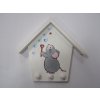 Věšáček na klíče domek Myška