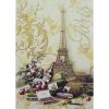 Rýžový papír A4 pro tvoření Dárkový koš před Eiffelovkou R333