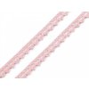Bavlněná krajka paličkovaná šíře 9 mm - růžová - 1m