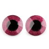 Oči glitrové s pojistkou Ø40 mm - pink - sada 2ks