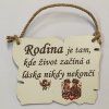 Cedulka s nápisem - 20 x 15 cm - Rodina