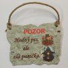 Cedulka s nápisem - 20 x 15 cm - Hodný pes