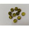 Skleněné korálky kulaté ploché odstíny zelené 10mm - 10ks