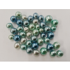 Voskované perly 6 mm mix modrá 20 g