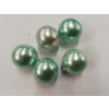 Voskované perly 12 mm mix zelená bílá 20 g