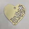 Dřevěný výřez z překližky vhodné pro další tvoření srdce ornament 9,5 cm