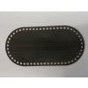 Dno na háčkování - dekor - ovál 30 x 15 cm - carbon
