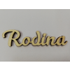 Dřevěný výřez nápis Rodina 10 cm