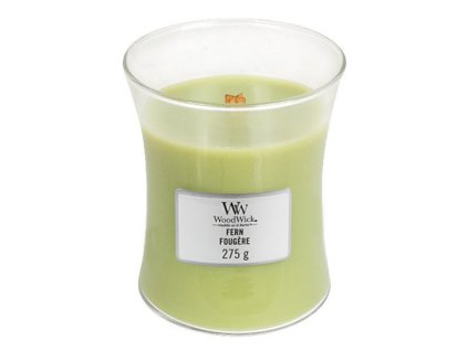 Svíčka oválná váza WoodWick Kapradina, 275 g