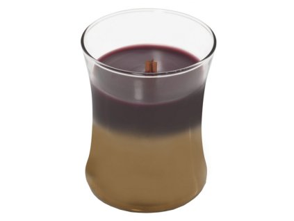 Svíčka oválná váza WoodWick Tmavý mák, 275 g