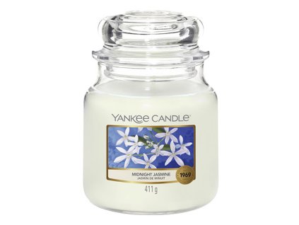 Svíčka ve skleněné dóze Yankee Candle Půlnoční jasmín, 410 g