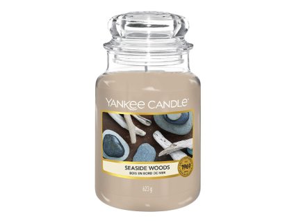 Svíčka ve skleněné dóze Yankee Candle Přímořská dřeva, 623 g