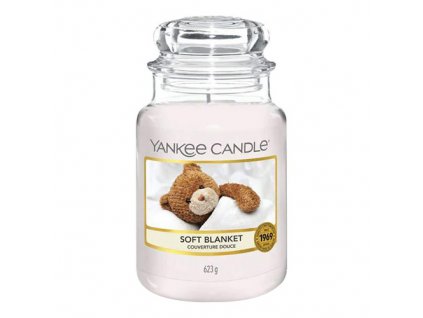 Svíčka ve skleněné dóze Yankee Candle Jemná přikrývka, 623 g